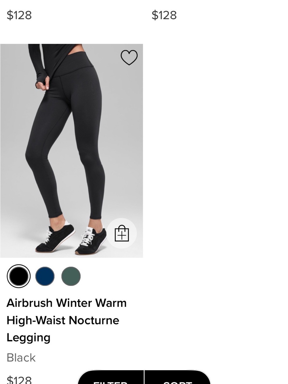 ALO Yoga Airbrush Winter Warm High-Waist Legging - Black